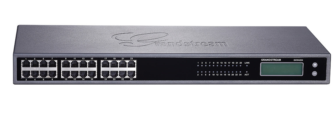 Grandstream GXW4224V2 24 FXS, 1 GigE, GDMS Compatible, Supports simultaneous 3-way voice conferencing per port, TLS and SRTP security with AES Grandstream GXW4224V2 24 FXS, 1 GigE, GDMS Compatible, Supports simultaneous 3-way voice conferencing per port, TLS and SRTP security with AES